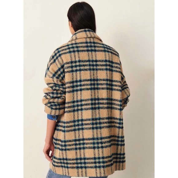 BA&SH Paris wool alpaca blend plaid coat NEW - Picture 6 of 11